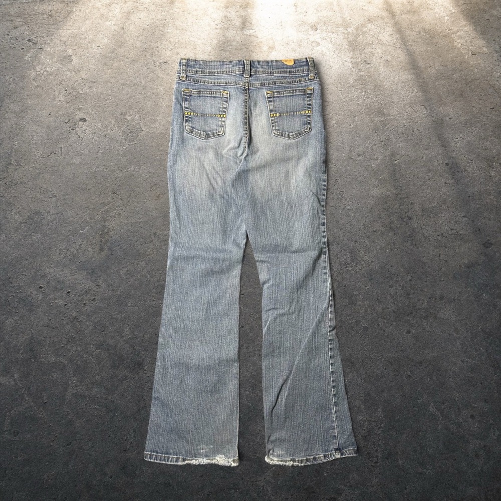 Glo Vintage Y2K Flare Jeans Light Wash Blue Skater Retro Denim Size 16